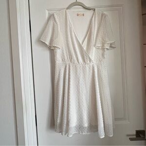 White Faux Wrap Dress - altar’d state